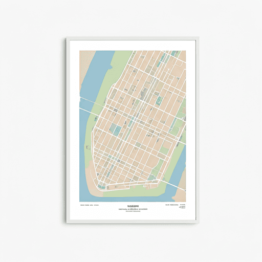 Simplified map view of Manhattan's Luxury District