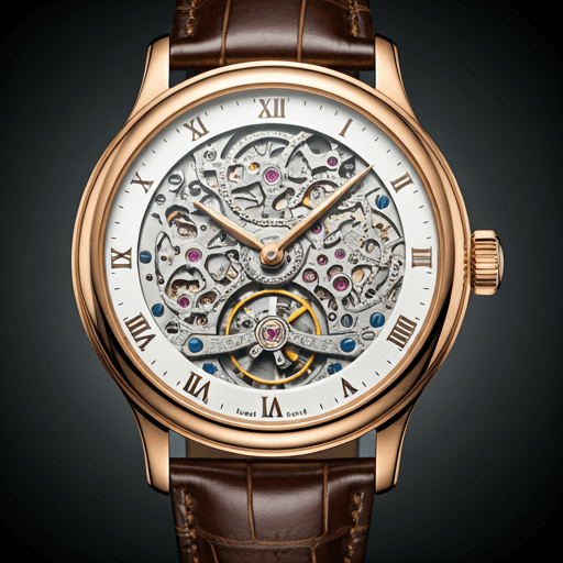 Luxury mechanical watch macro detail